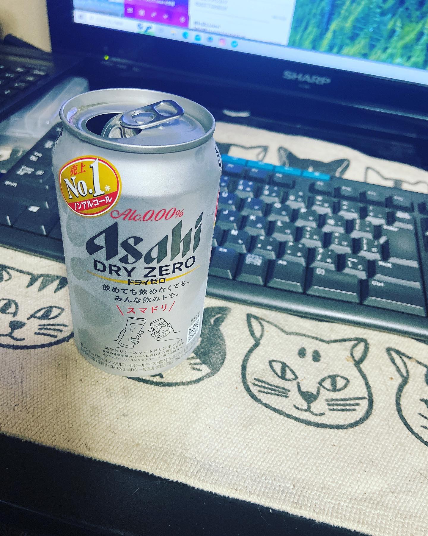 お疲れ様ノンアルビール(﹡ˆ﹀ˆ﹡)