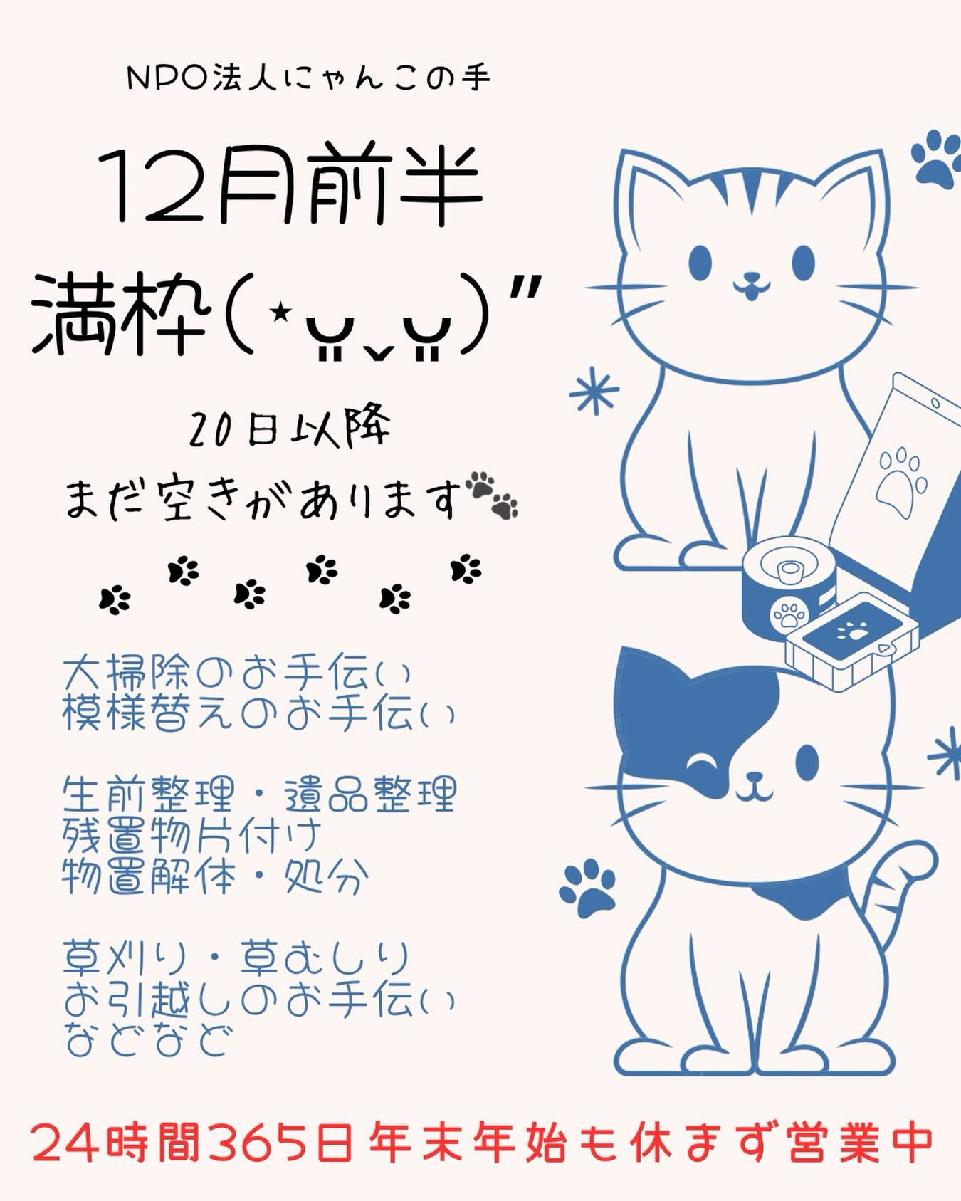にゃんこの手は休まず営業中✨️