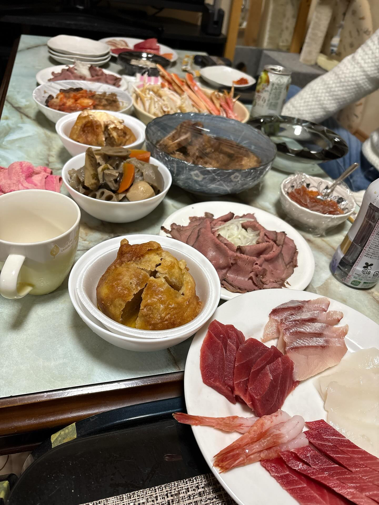 相変わらず茶色いメニューの飲み会w